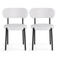 Bryher Set of 2 Dining Chairs Sherpa Boucle - White