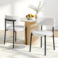 Bryher Set of 2 Dining Chairs Sherpa Boucle - White