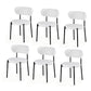 Bryher Set of 6 Dining Chairs Sherpa Boucle - White