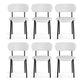 Bryher Set of 6 Dining Chairs Sherpa Boucle - White