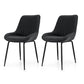 Mabyn Set of 2 Dining Chairs Retro PU Leather Kitchen Lounge Cafe Accent Chair - Black