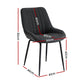 Mabyn Set of 4 Dining Chairs Retro PU Leather Kitchen Lounge Cafe Accent Chair - Black