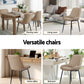 Mabyn Set of 2 Dining Chairs Retro PU Leather Kitchen Lounge Cafe Accent Chair - Khaki