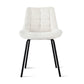 Sidony Set of 2 Dining Chairs Velvet Tufted Kitchen Lounge Cafe Accent Chair - Beige