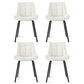 Sidony Set of 4 Dining Chairs Velvet Tufted Kitchen Lounge Cafe Accent Chair - Beige