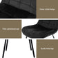Sidony Set of 2 Dining Chairs Velvet Tufted Kitchen Lounge Cafe Accent Chair - Black