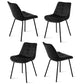 Sidony Set of 4 Dining Chairs Velvet Tufted Kitchen Lounge Cafe Accent Chair - Black