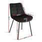 Sidony Set of 4 Dining Chairs Velvet Tufted Kitchen Lounge Cafe Accent Chair - Black