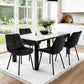 Sidony Set of 4 Dining Chairs Velvet Tufted Kitchen Lounge Cafe Accent Chair - Black