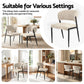 Keira Set of 2 Dining Chairs Linen Fabric Soft Upholstered Chairs - Beige