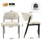 Keira Set of 4 Dining Chairs Linen Fabric Soft Upholstered Chairs - Beige