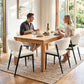 Keira Set of 4 Dining Chairs Linen Fabric Soft Upholstered Chairs - Beige