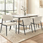 Keira Set of 4 Dining Chairs Linen Fabric Soft Upholstered Chairs - Beige