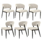 Keira Set of 6 Dining Chairs Linen Fabric Soft Upholstered Chairs - Beige