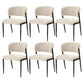 Keira Set of 6 Dining Chairs Linen Fabric Soft Upholstered Chairs - Beige