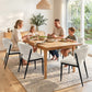 Keira Set of 6 Dining Chairs Linen Fabric Soft Upholstered Chairs - Beige