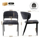 Keira Set of 2 Dining Chairs Linen Fabric Soft Upholstered Chairs - Charcoal