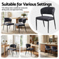Keira Set of 2 Dining Chairs Linen Fabric Soft Upholstered Chairs - Charcoal