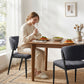 Keira Set of 2 Dining Chairs Linen Fabric Soft Upholstered Chairs - Charcoal