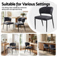 Keira Set of 4 Linen Fabric Soft Upholstered Chairs - Charcoal
