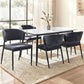 Keira Set of 4 Linen Fabric Soft Upholstered Chairs - Charcoal