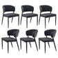 Keira Set of 6 Linen Fabric Soft Upholstered Chairs - Charcoal
