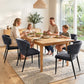 Keira Set of 6 Linen Fabric Soft Upholstered Chairs - Charcoal