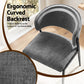 Keira Set of 2 Linen Fabric Soft Upholstered Chairs - Grey