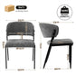 Keira Set of 4 Linen Fabric Soft Upholstered Chairs - Grey