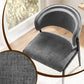 Keira Set of 4 Linen Fabric Soft Upholstered Chairs - Grey