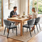 Keira Set of 4 Linen Fabric Soft Upholstered Chairs - Grey