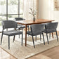 Keira Set of 4 Linen Fabric Soft Upholstered Chairs - Grey