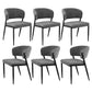 Keira Set of 6 Linen Fabric Soft Upholstered Chairs - Grey