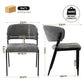 Keira Set of 6 Linen Fabric Soft Upholstered Chairs - Grey