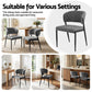 Keira Set of 6 Linen Fabric Soft Upholstered Chairs - Grey