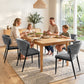Keira Set of 6 Linen Fabric Soft Upholstered Chairs - Grey