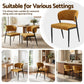 Keira Set of 4 Linen Fabric Soft Upholstered Chairs - Mustard