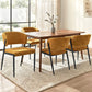 Keira Set of 4 Linen Fabric Soft Upholstered Chairs - Mustard