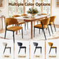 Keira Set of 6 Linen Fabric Soft Upholstered Chairs - Mustard