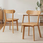 Morwen Set of 2 Dining Chairs Wooden Kitchen Accent Chair Cafe Lounge Rubber Wood - Natural