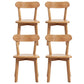 Morwen Set of 4 Dining Chairs Wooden Kitchen Accent Chair Cafe Lounge Rubber Wood - Natural