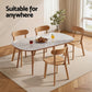Morwen Set of 4 Dining Chairs Wooden Kitchen Accent Chair Cafe Lounge Rubber Wood - Natural