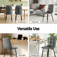 Enid Set of 4 Dining Chairs Retro PU Leather Kitchen Lounge Cafe Accent Chair - Grey