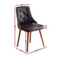 Gillian Set of 2 Dining Chairs PU - Black
