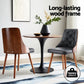 Gillian Set of 2 Dining Chairs PU - Black