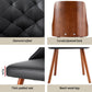 Gillian Set of 2 Dining Chairs PU - Black