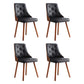 Gillian Set of 4 Dining Chairs PU - Black