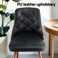 Gillian Set of 4 Dining Chairs PU - Black