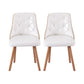Gillian Set of 2 Dining Chairs White PU - White