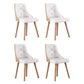 Gillian Set of 4 Dining Chairs White PU - White